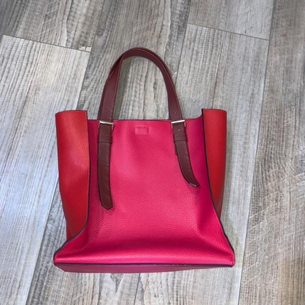 Reed Modern American Luxury Red faux leather tote